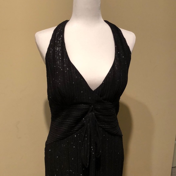 Black Shimmering Cocktail Dress - Picture 2 of 8